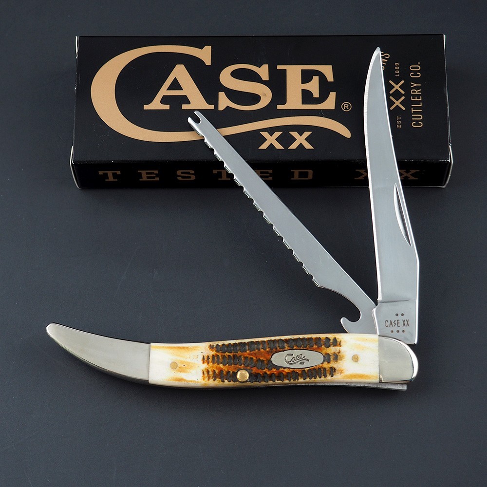 Case XX Fishing Knife 6.5 BoneStag Stainless Steel Pocket Knife NIB - 65340