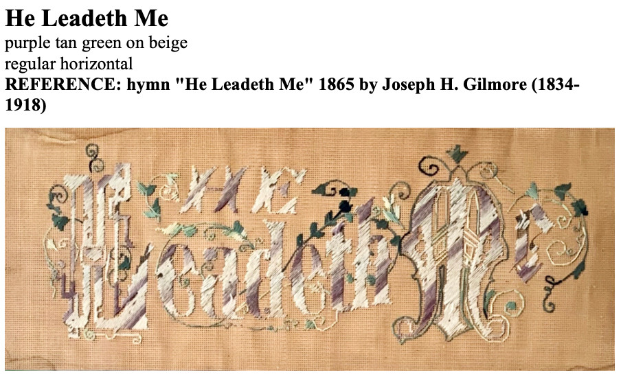 HE LEADETH ME Paper Punch Motto Sampler perforated - ready to frame