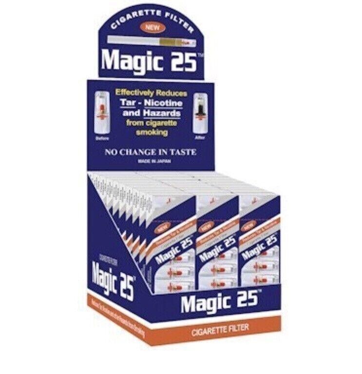 MAGIC 25 Cigarette Filters Tips Micro Tar Blocker Disposable Holder 30 Packs