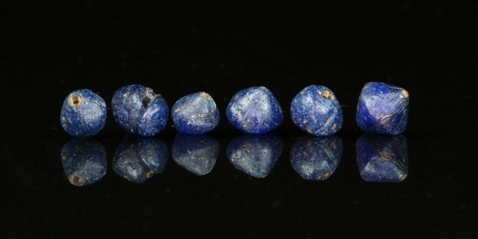 Genuine ancient biconical glass beads, 4th century BCE, Mediterranean or Persian Genuine ancient biconical glass beads, 4th century BCE, Mediterranean or Persian