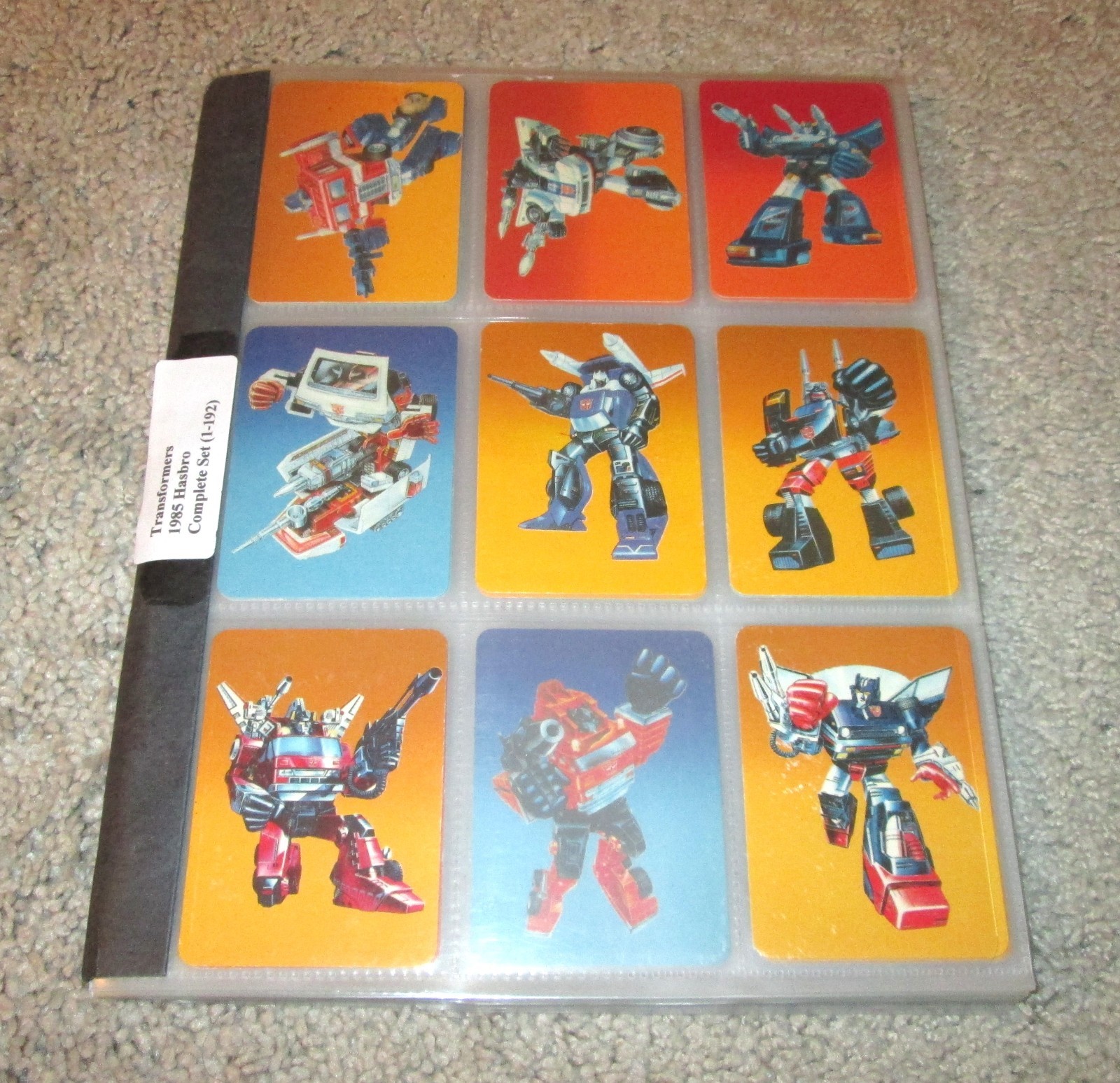 “Transformers Series 1” 1985 Hasbro Complete Base Set (1-192) Nice Condition