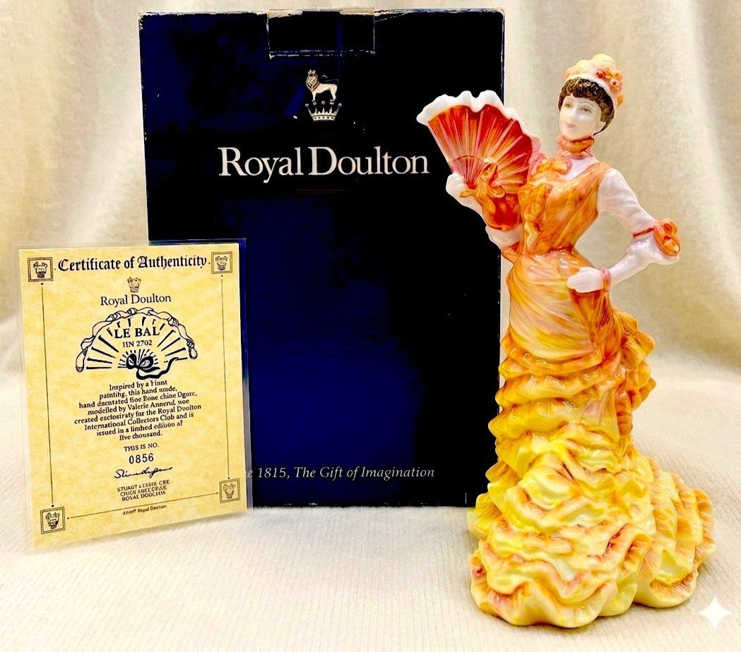 Royal Doulton LE BAL Figurine HN 3702 Limited Edition #856 of 5000 8.5\
