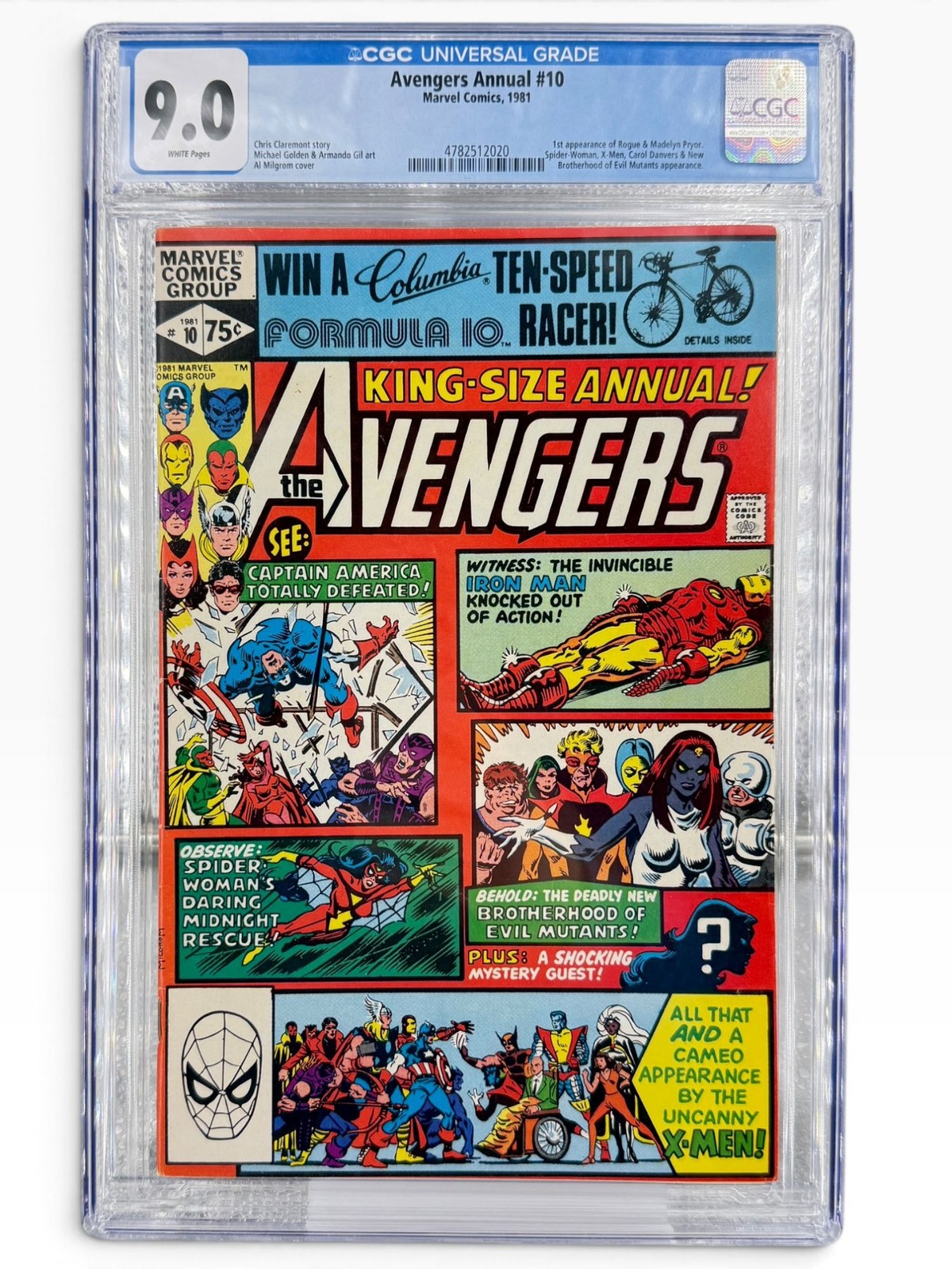 Avengers Annual #10 CGC 9.0 Marvel Comics 1981 First Appearance Of Rogue