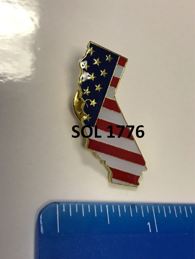 California State Lapel Pin CA US Flag American USA Patriot Politics