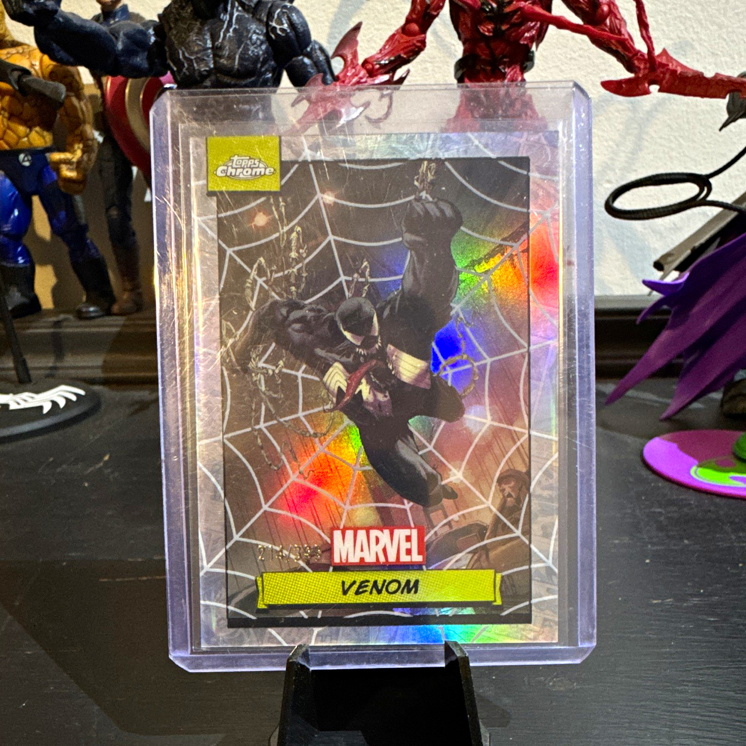 Topps 2024 Topps Chrome Marvel Venom #62 spiderweb refractor /399