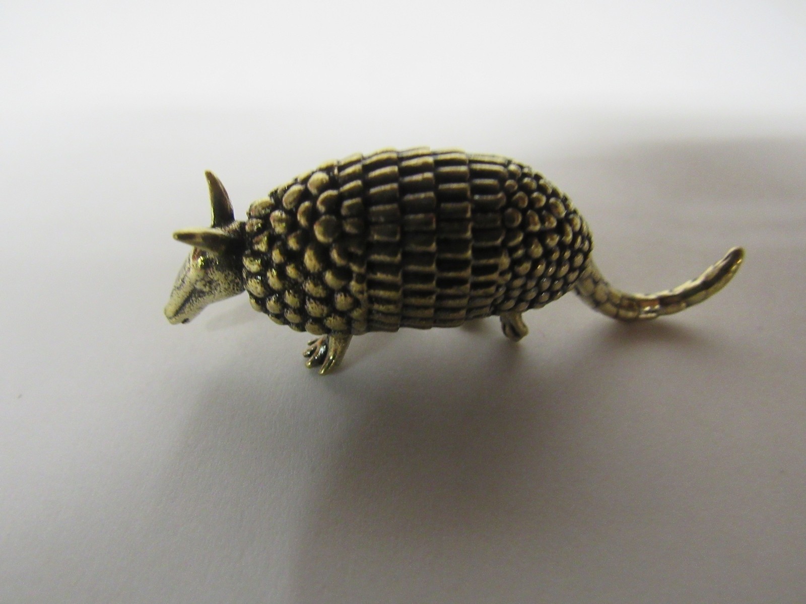 Small Miniature Brass Armadillo Figure New 