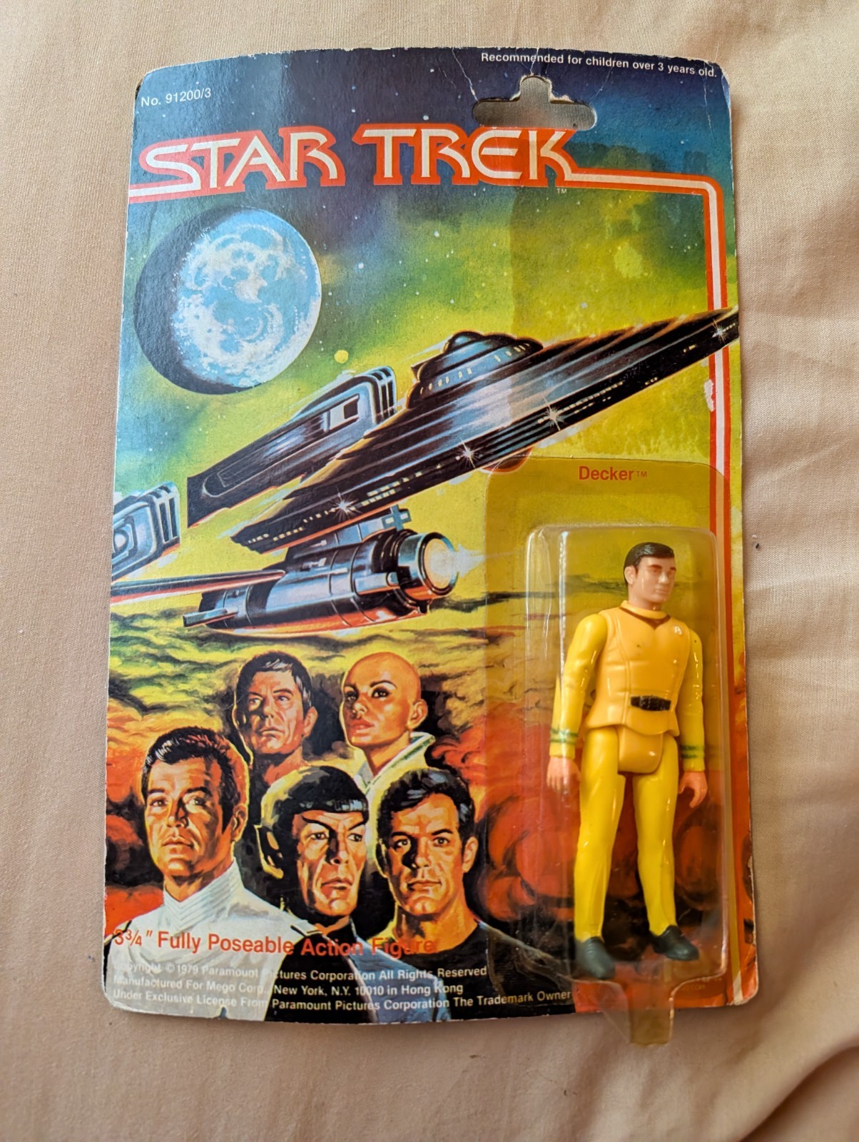 Star Trek Decker Action Figure Mego Corp 1979 3 3/4