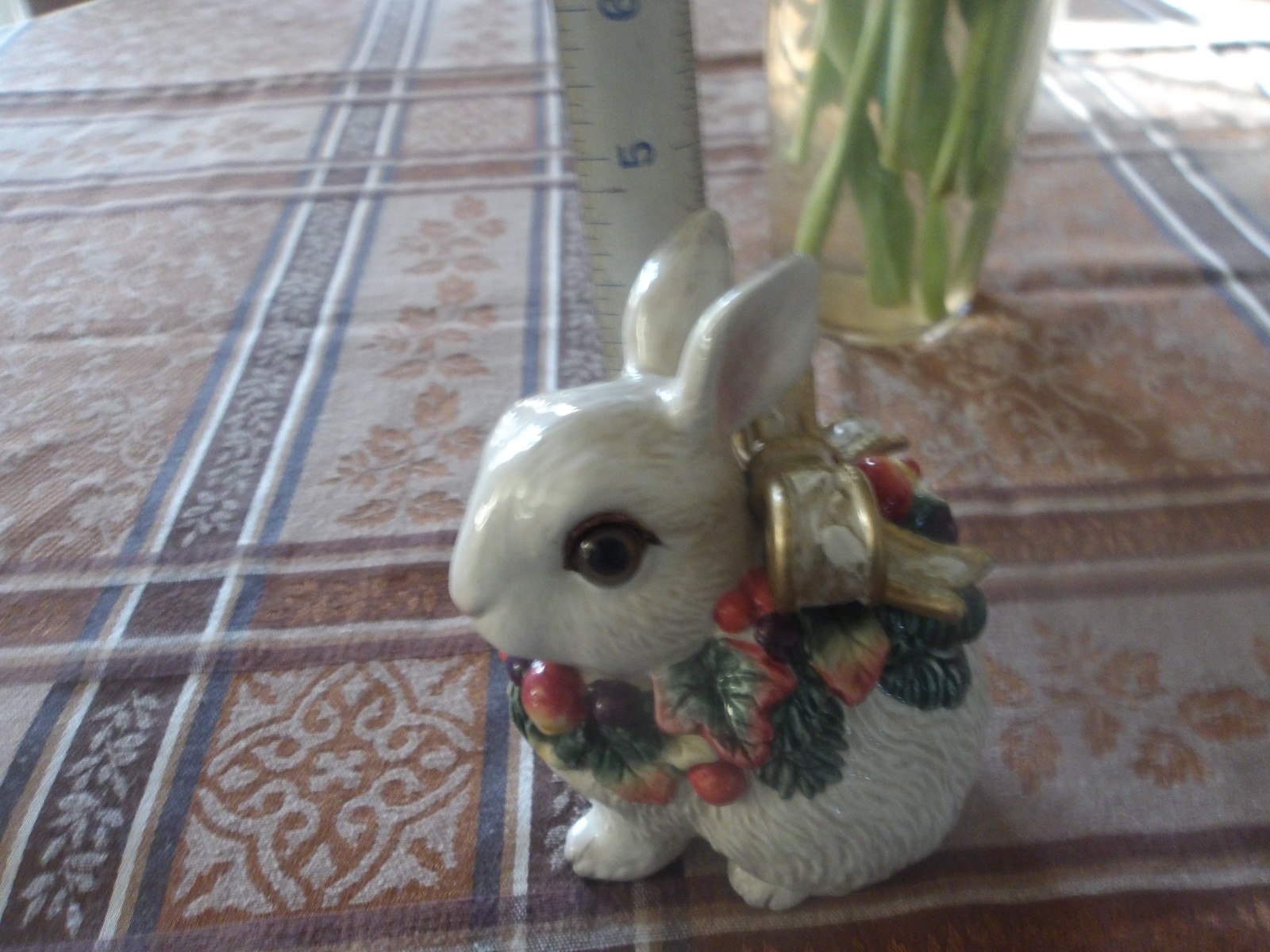 Vintage Fitz & Floyd Classic Bunny Rabbit Sugar Bowl Woodland