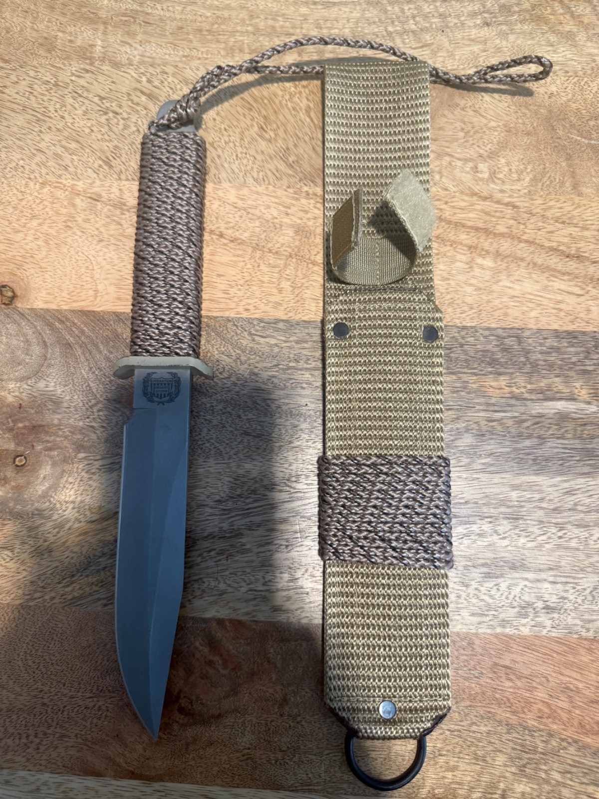 Vintage John Ek Commando Knife Desert Storm Bowie DP-5 Desert Patrol w/ Sheath