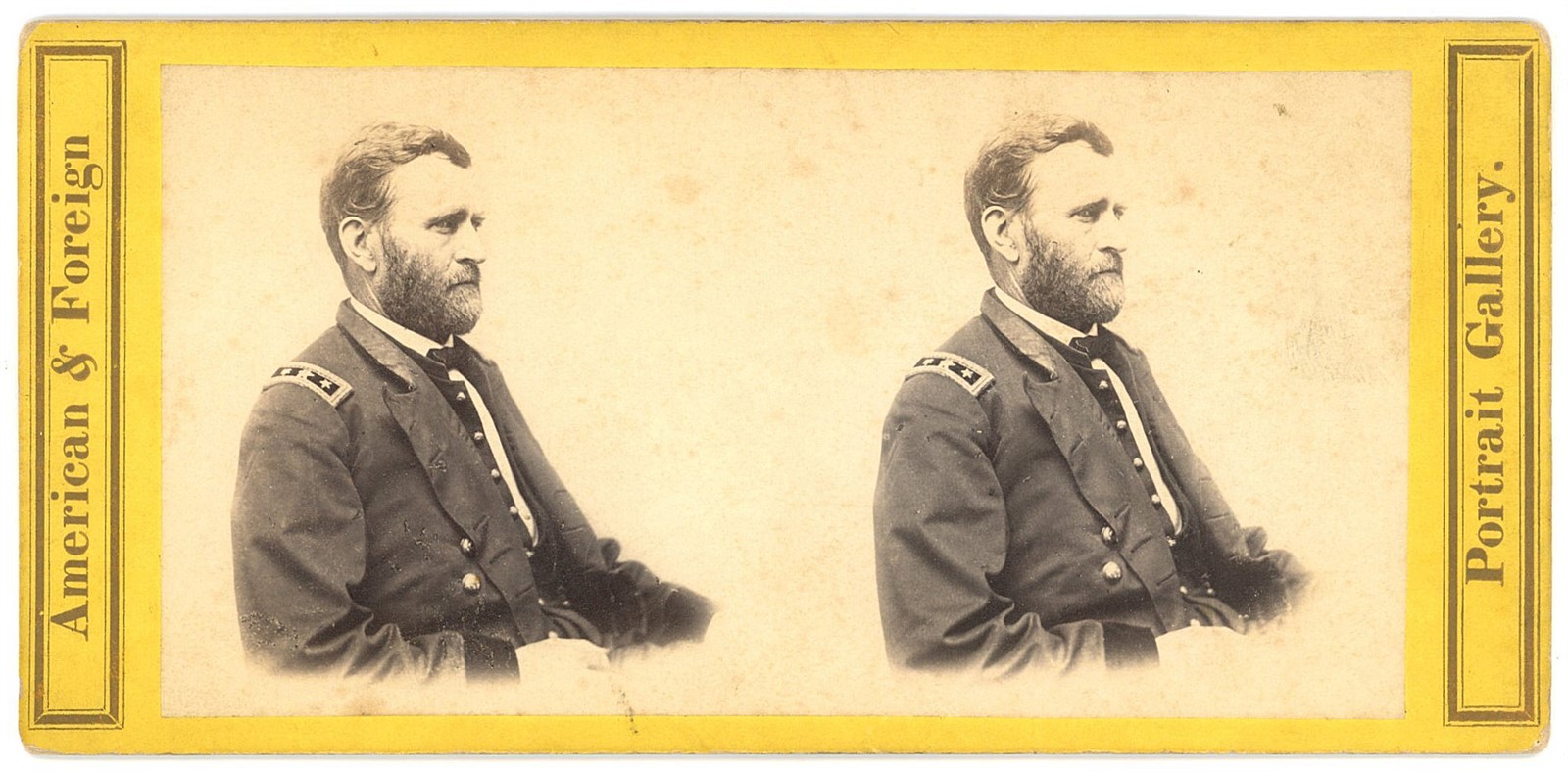 PRESIDENT STEREOVIEW - General Ulysses S Grant - Anthony\'s Prominent Portraits
