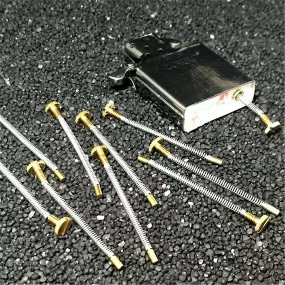 USA 10Pcs Lighter Replacement Repair Kit Flints Screw Spring &Base Plate Lighter