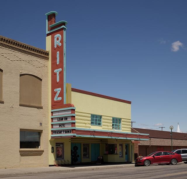 Ritzville Washington Ritz Theatre 1930s Movie Theater Marquee Main Street