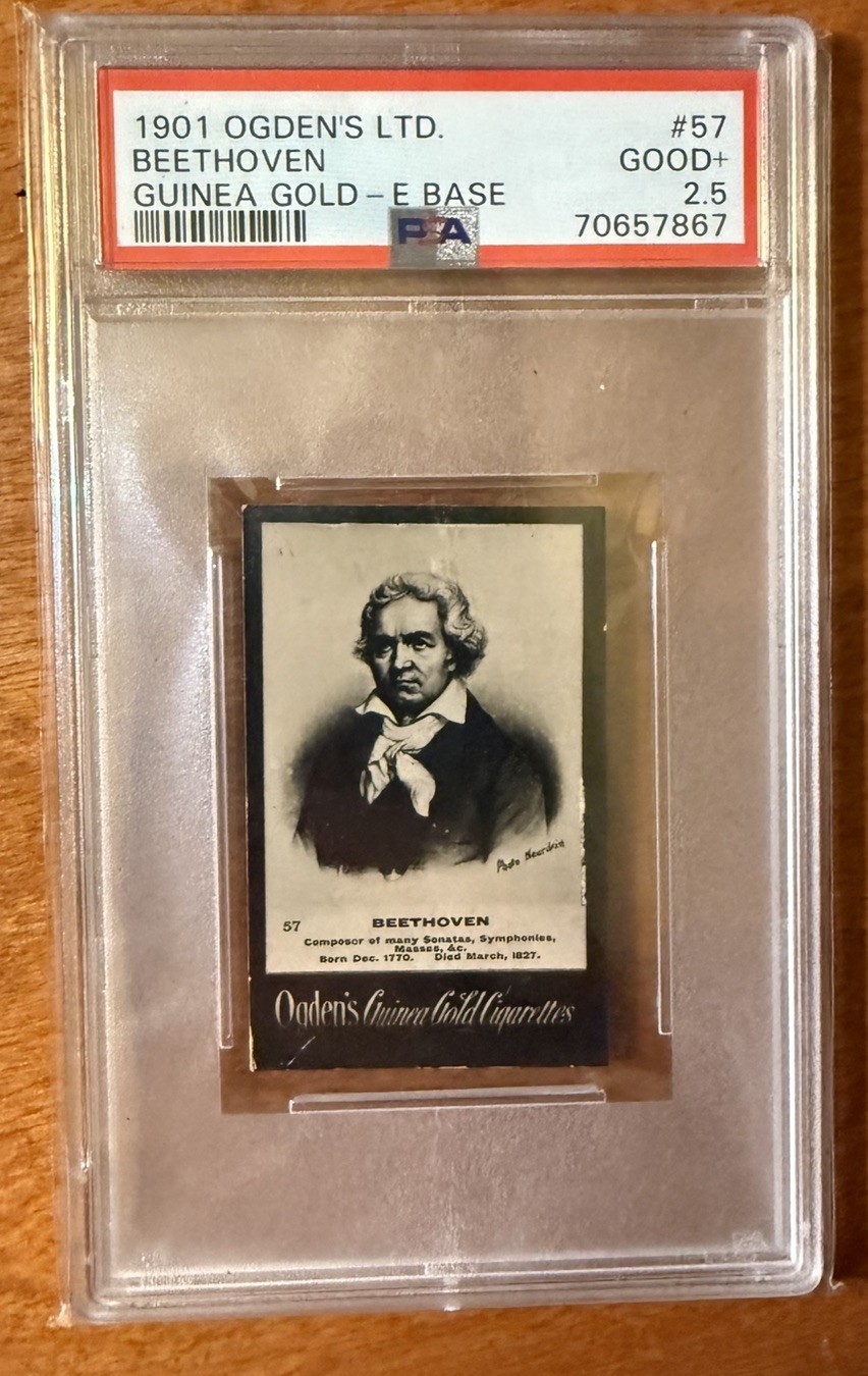 1901 Ogden\'s Ltd. Guinea Gold #57 BEETHOVEN PSA 2.5 POP 1