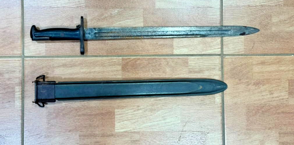 Rare Original US WW1 M1905 Springfield Bayonet 1915w/ 1915 Dated Scabbard