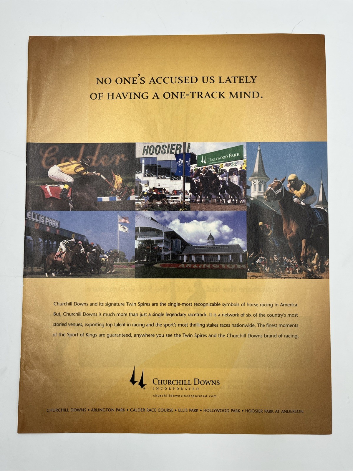 2004 Magazine Print Ad Churchill Downs Horse Racing Calder Arlington Ellis Park