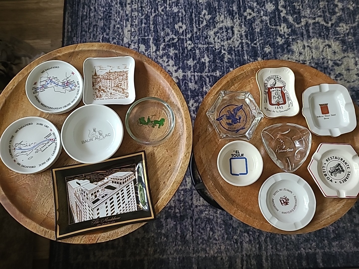 Lot 13 Vintage 5 Star Luxury Hotel Ashtray European Italy Germany France US 70s