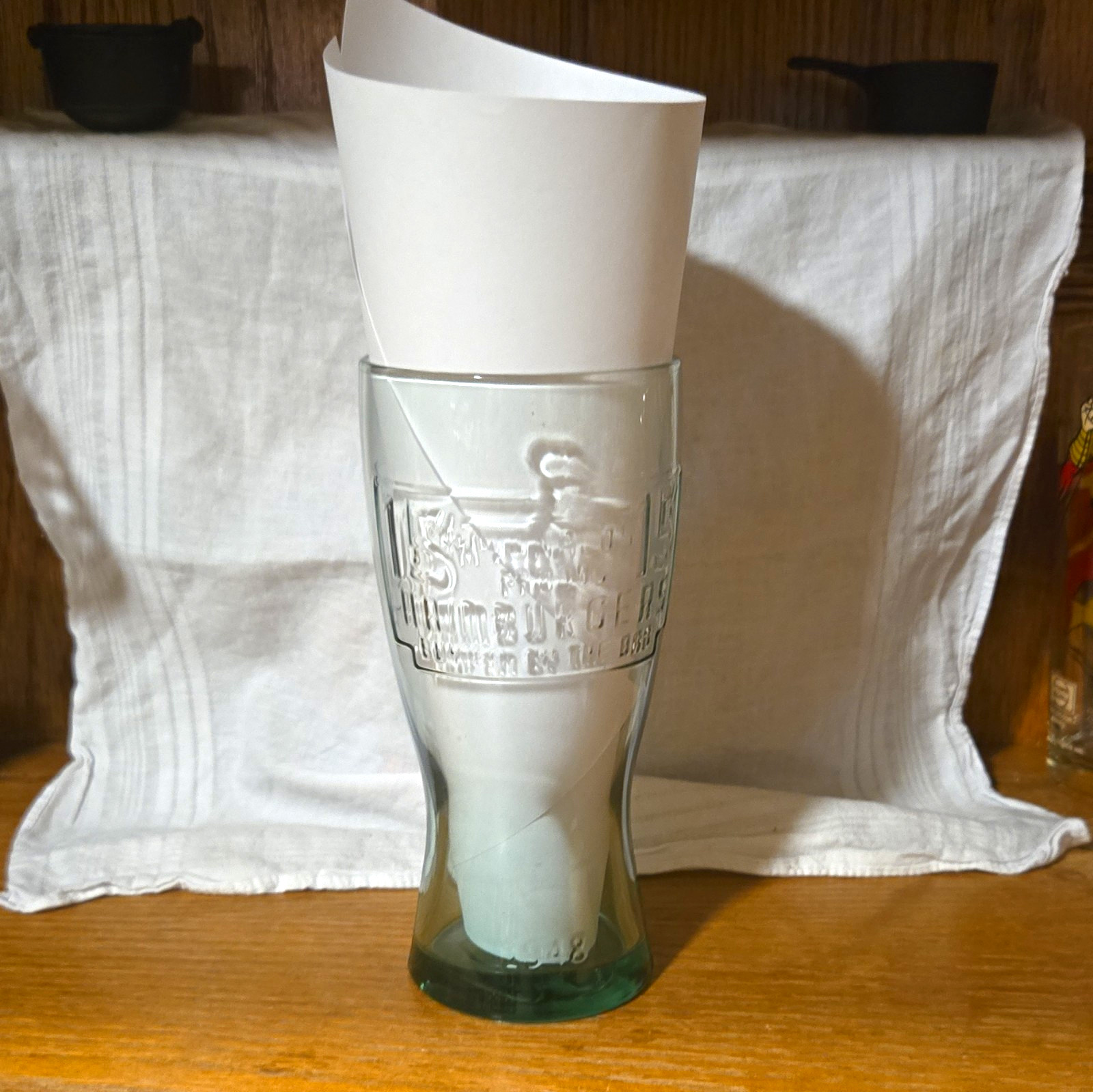 Schaefer Embossed Pilsner Glass Tumbler Breweriana Collectible