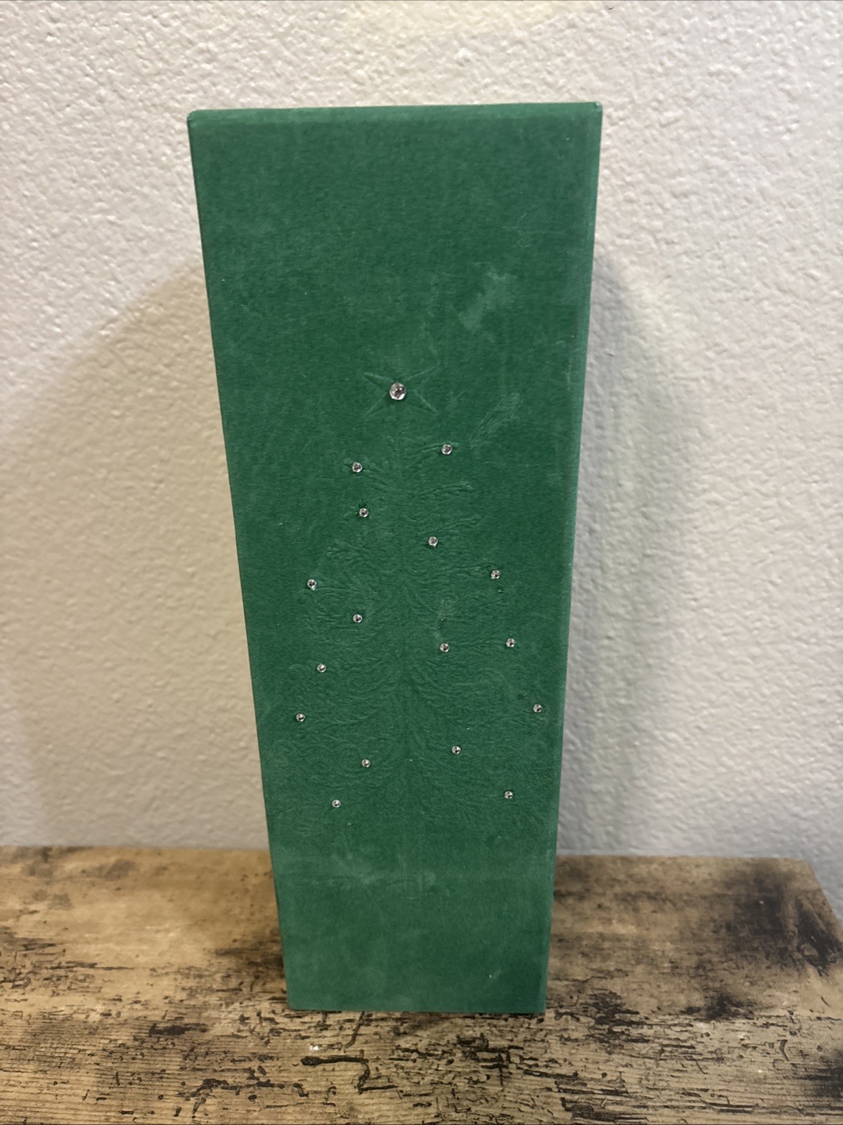 Vintage Barrington Studios Christmas Tree Gift Box Velvet With Gems