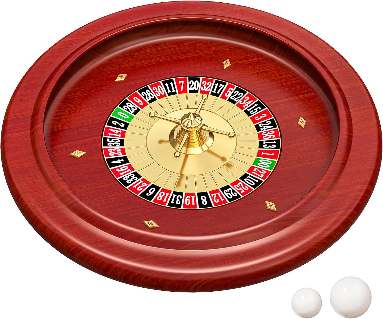 Russian Wooden Roulette Game,11Inch Roulette Wheel Set, Casino Gaming Table