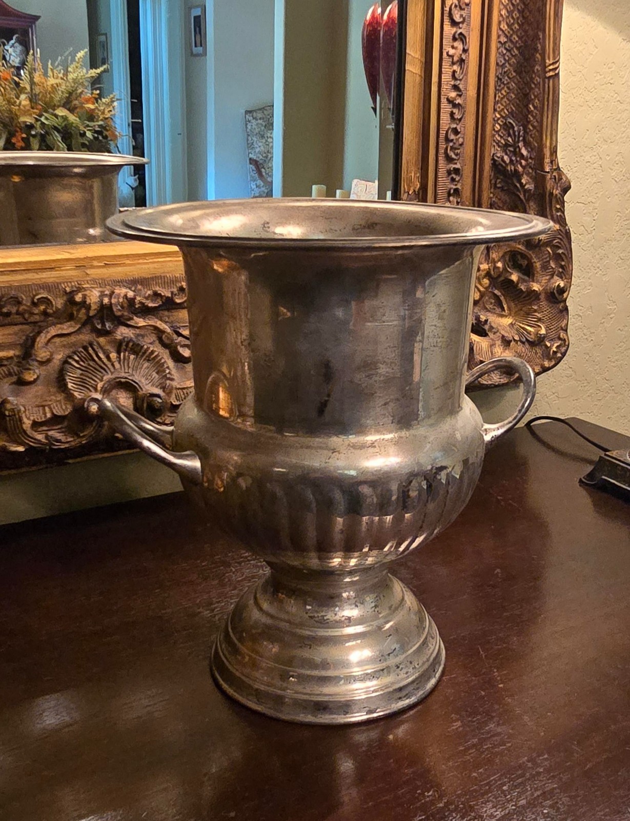 Vintage International Silver Co. Silverplate Wine Champagne Bucket India 10 5/8”