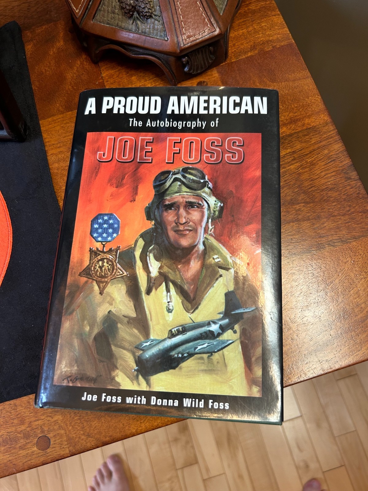 WWII **SIGNED** JOE FOSS MARINE CORPS MEDAL OF HONOR F4F WILDCAT GUADALCANAL 