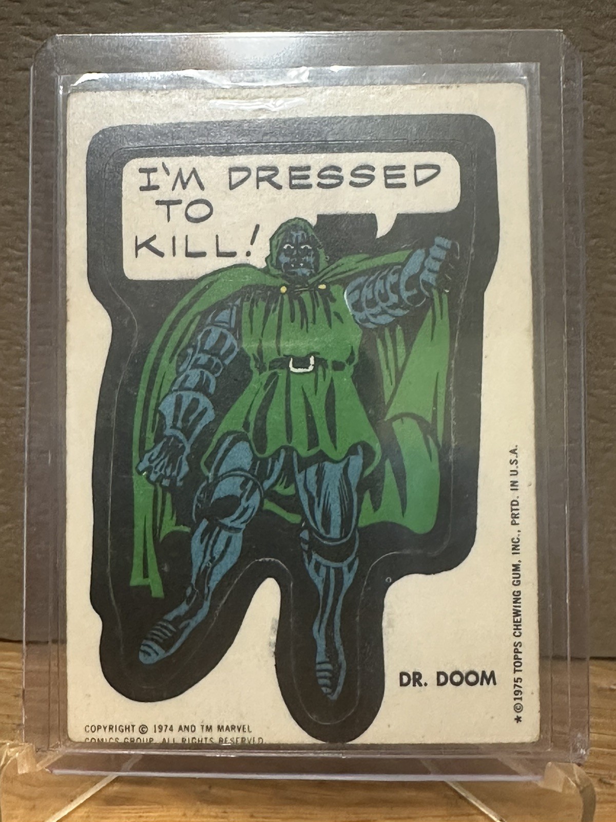 1975 Topps Comic Book Heroes Stickers Dr. Doctor Doom