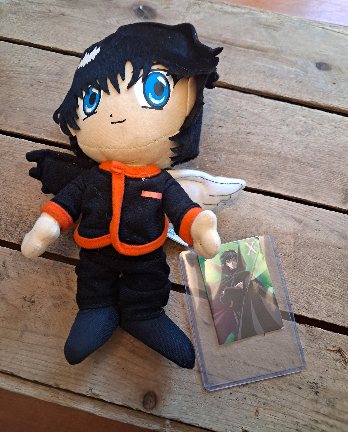 Vintage X/1999CLAMP Kamui Shirou Plush Doll SEGA 1996 Anime Keychain Wings W/Tag