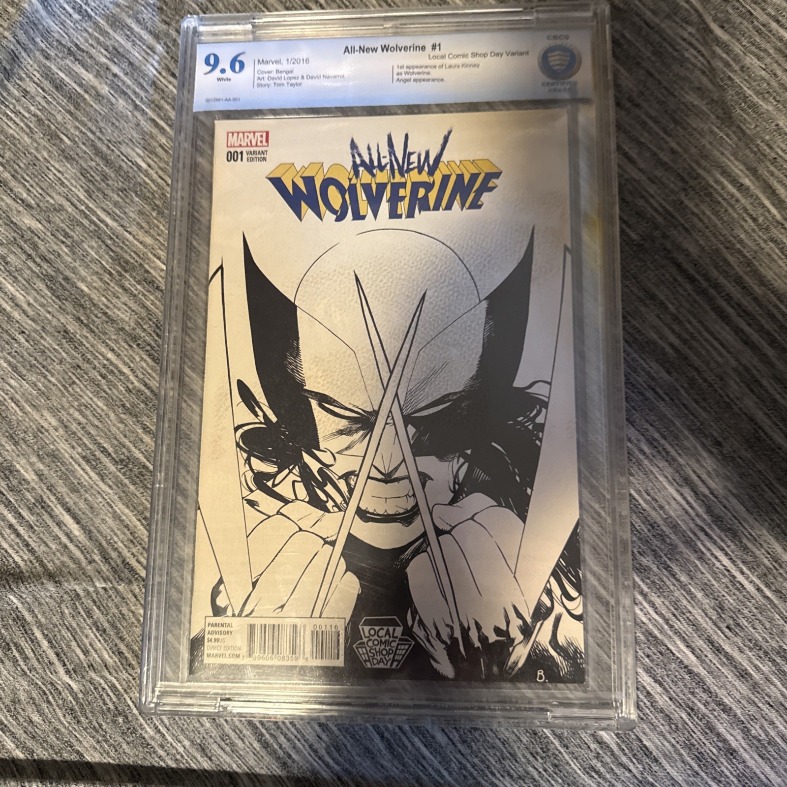 ALL-NEW WOLVERINE #1 LCSD VARIANT 9.6 Grade  Comic Shop Day 2016