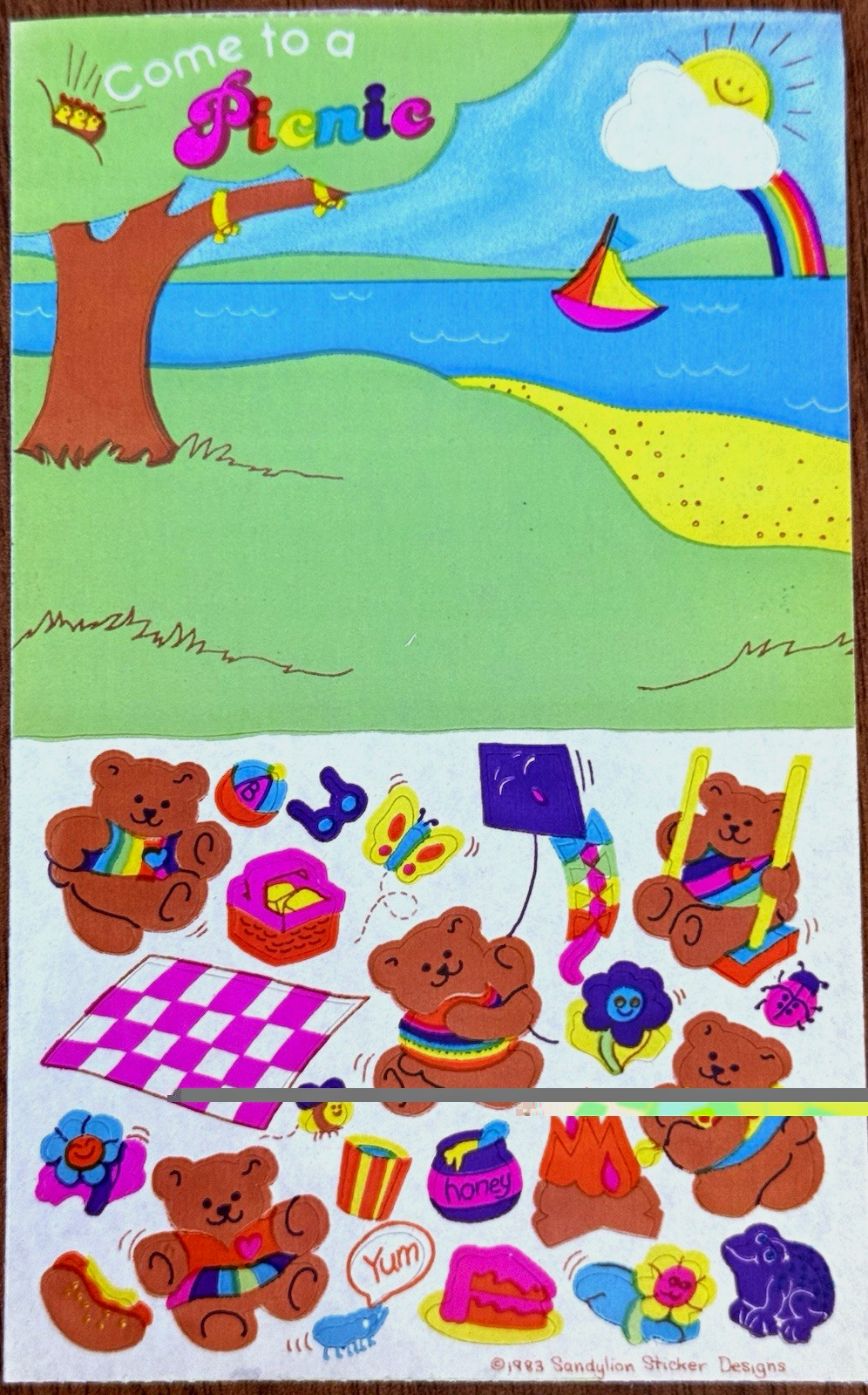 Sandylion Sticker Designs Vintage 1983 \