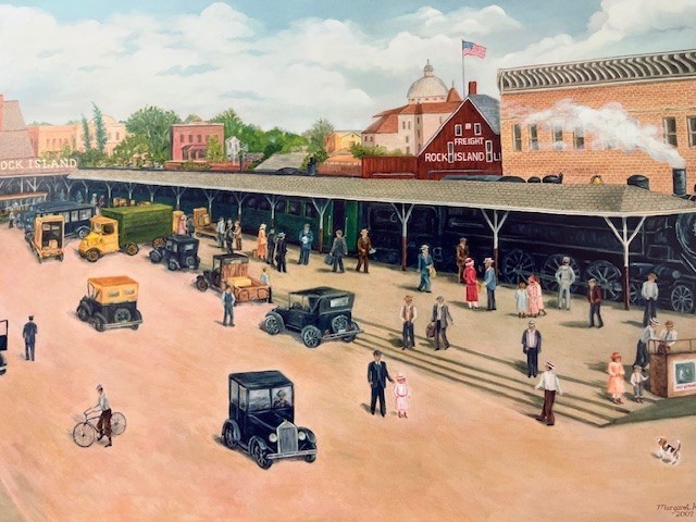 Hot Springs, Arkansas art print Rock Island Line, by Margaret Kipp