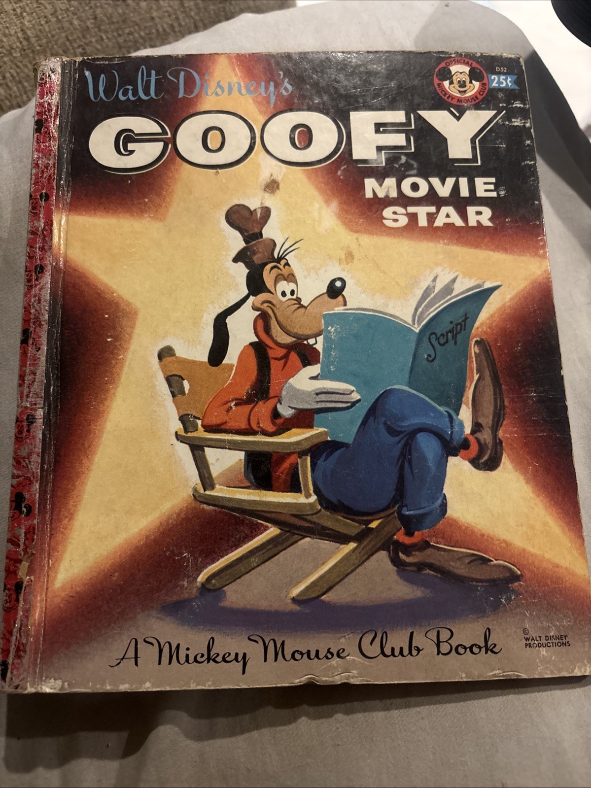 1956 Walt Disney Goofy Movie Star Little Golden Book A Prin Mickey Mouse Club