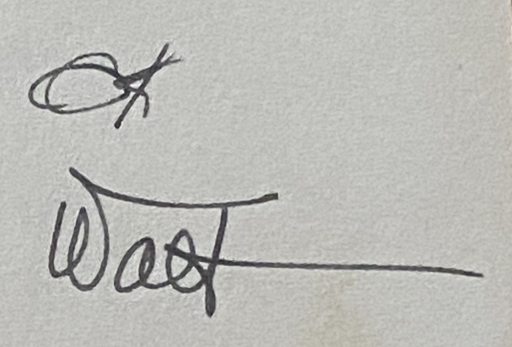 1941 WALT DISNEY SIGNATURE HAND SIGNED AUTOGRAPH WITH PHOTO FROM DUMBO COA