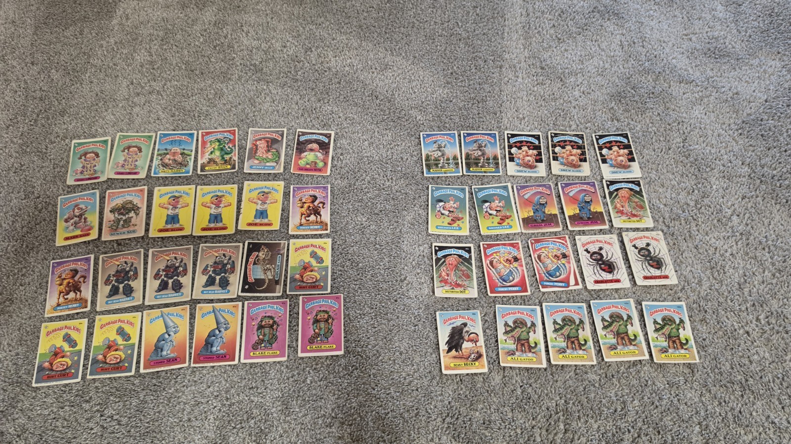 Vintage 1980s Garbage Pail Kids Card Lot  Original Topps see pictures 