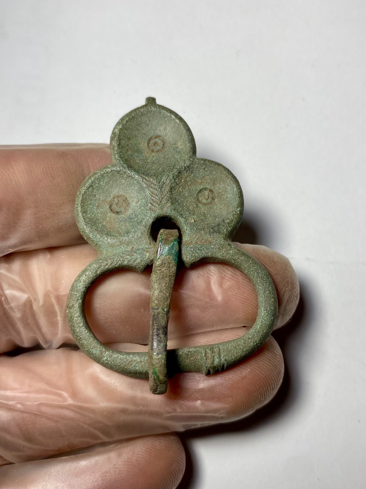 Certified Authentic Antiquity Late Roman Bronze Trefoil Strap Buckle 400AD COA