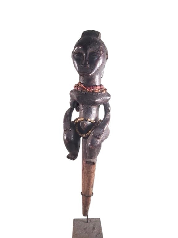 Vintage African Fang Byeri Reliquary Guardian Figure Gabon Carved Wood 25