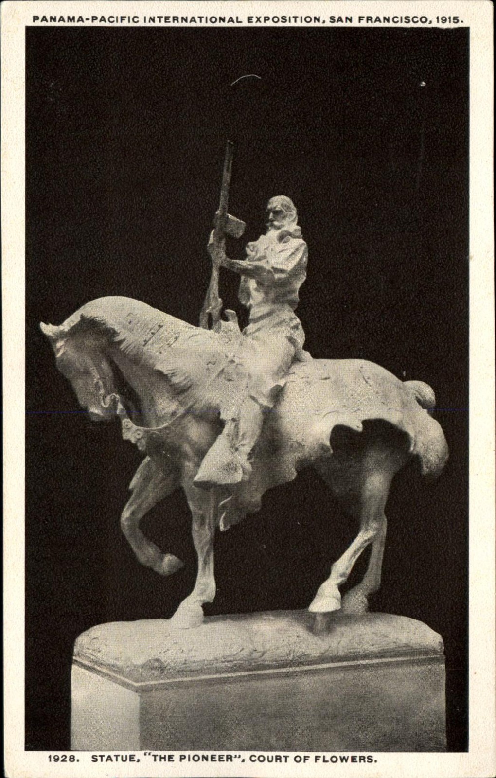 PPIE Official Postcard~San Francisco California 1915 ~ equestrian THE PIONEER