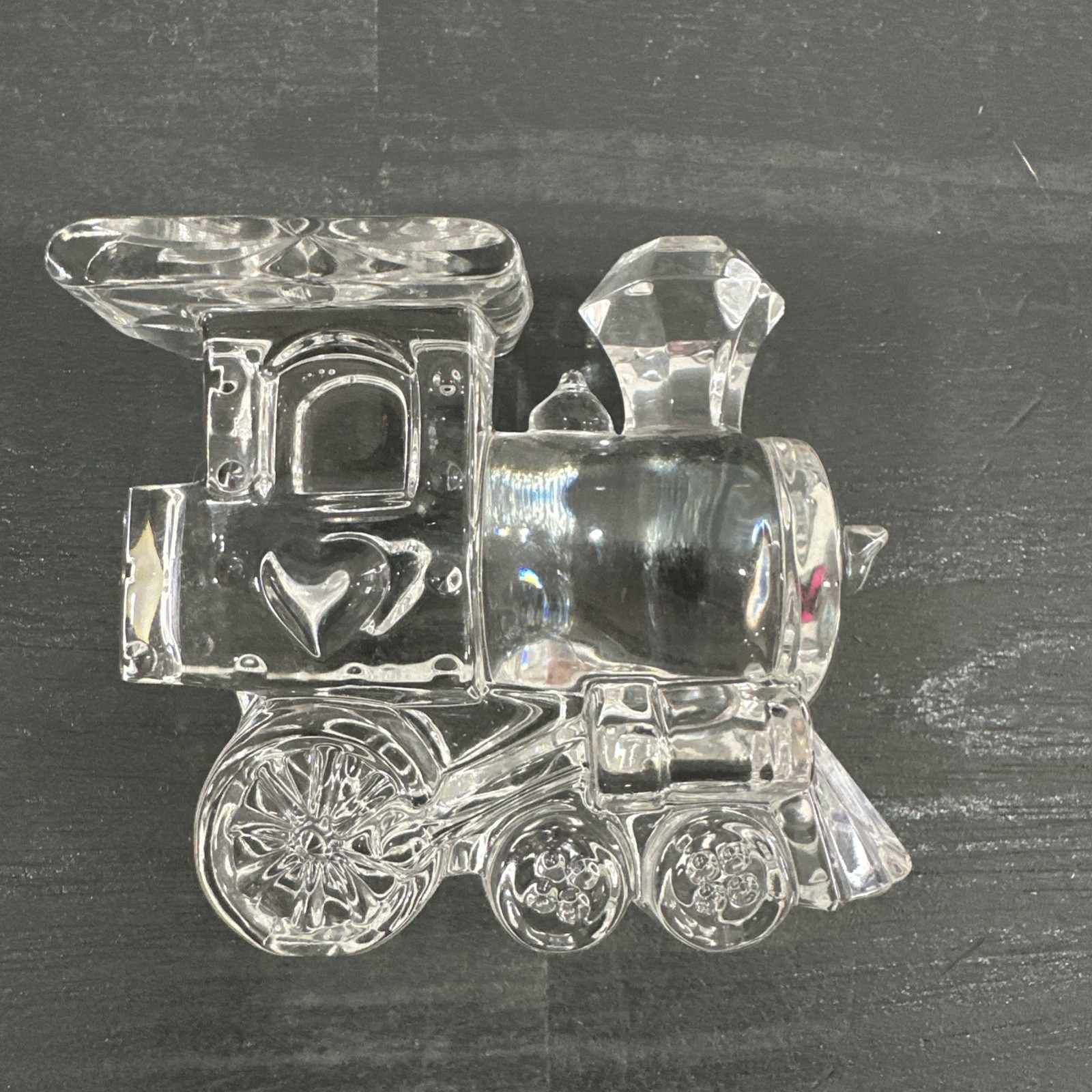Jonal 24% Lead Crystal Train Railroad - Made in Germany 3” Tall EUC