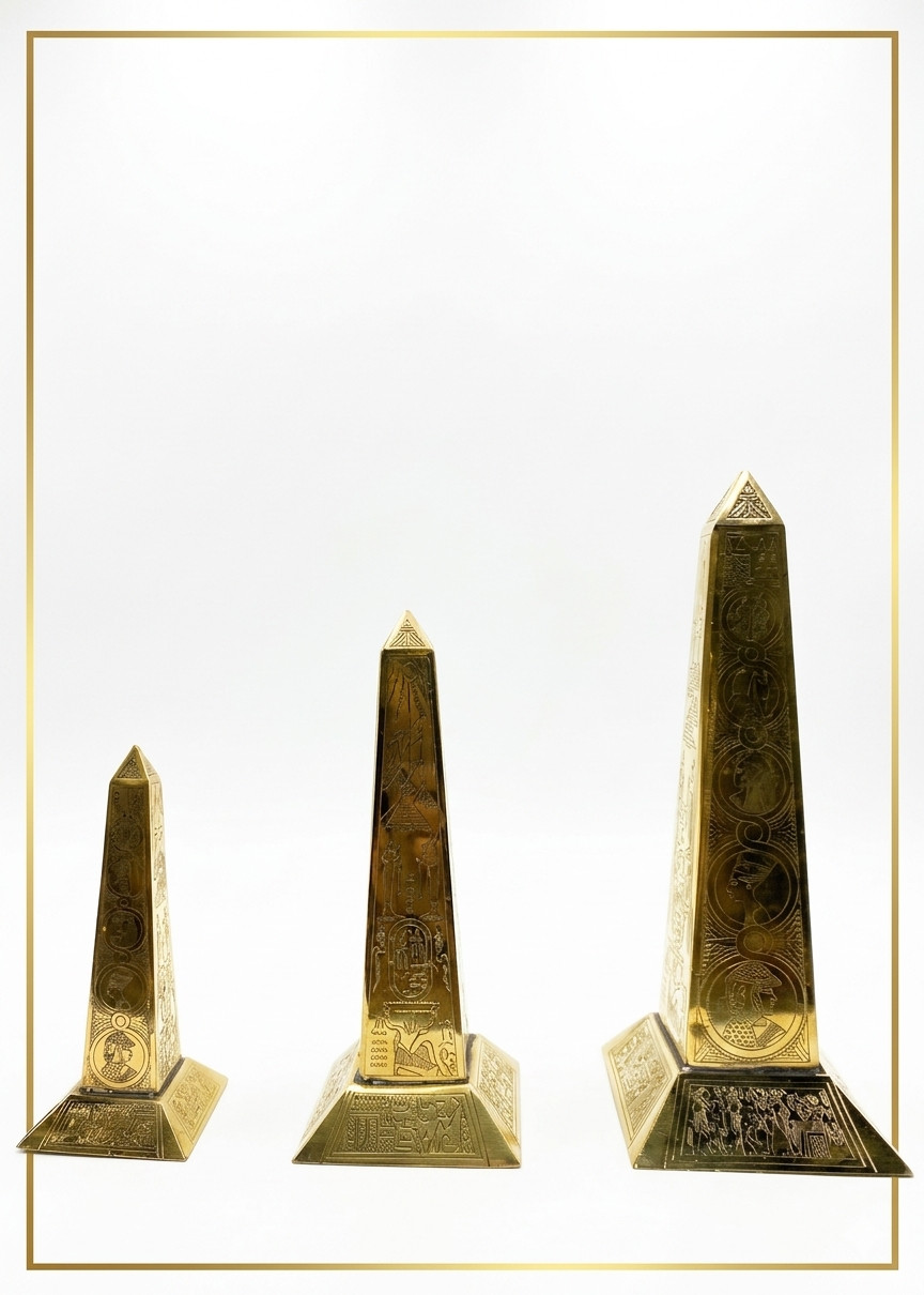 obelisk– Egyptian Handmade – copper – Handmade –copper obelisk– Collectible 