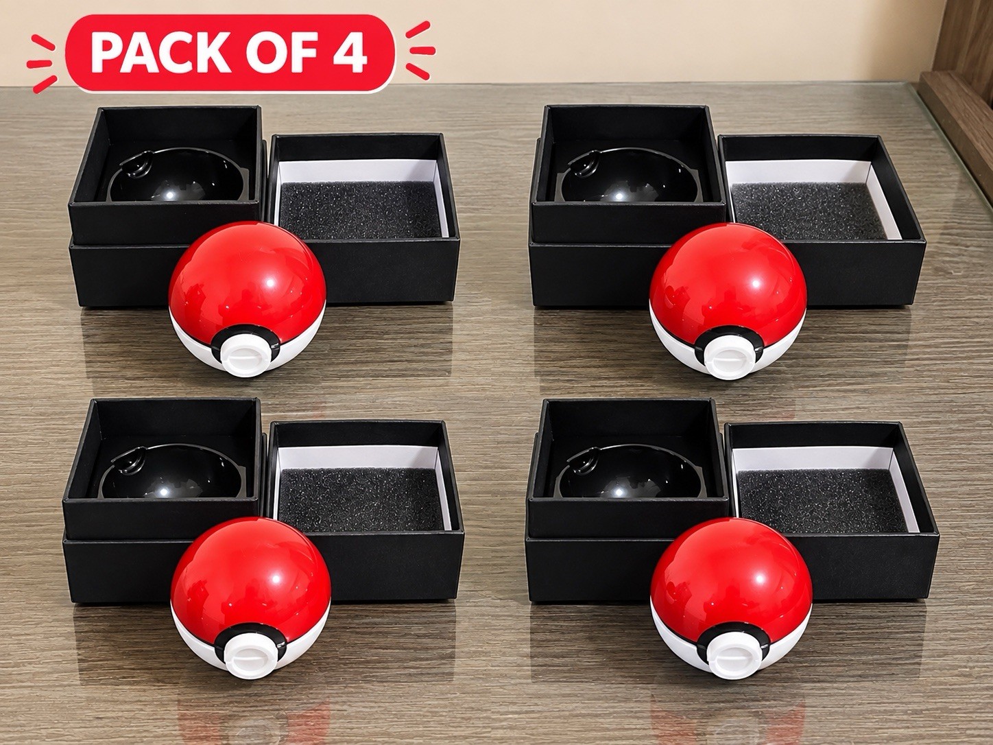 (4) Brand New 2'' 40 mm Red & White Ball Herb Pokeman 4 Layer Tobacco Grinders