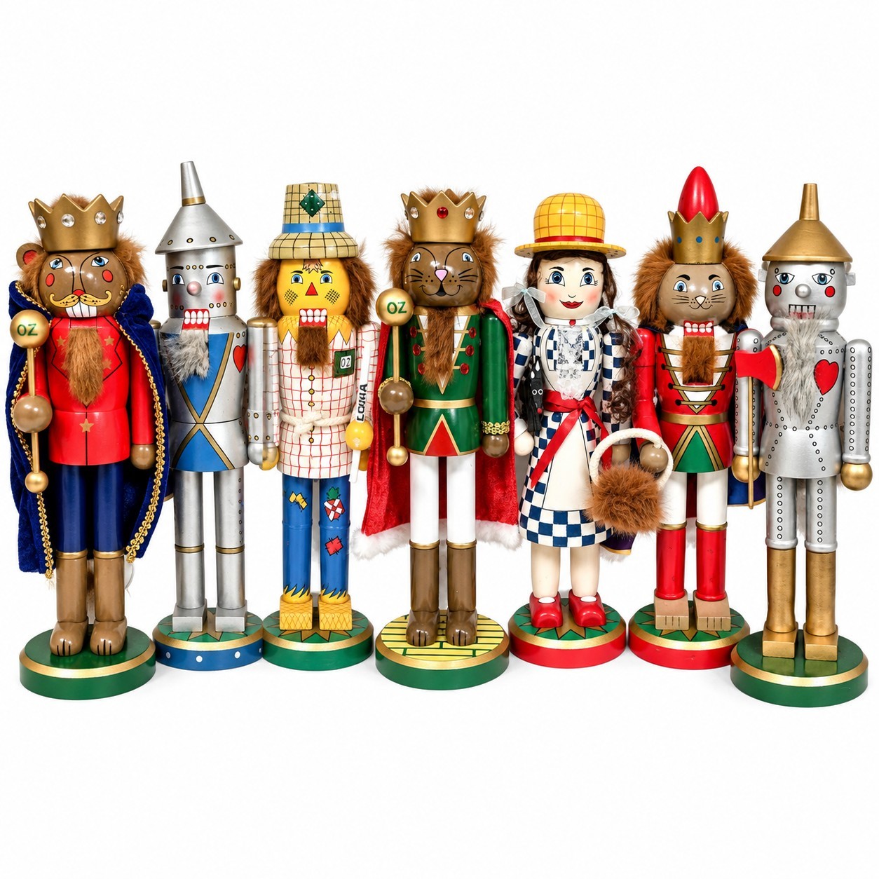 Wizard of Oz Nutcracker Set of 7 Dorothy Tin Man Scarecrow Cowardly Lion NWT