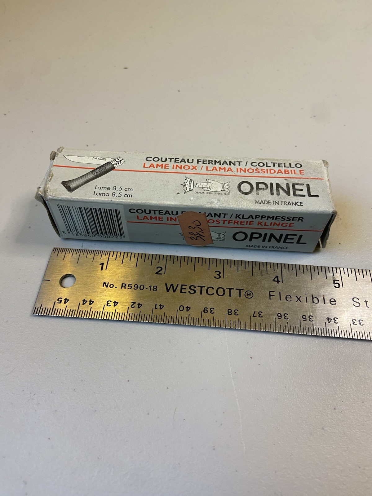 Vintage Opinel No 8 INOX Stainless Folding Knife France Original Box