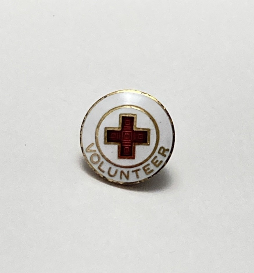 Vintage American Red Cross Volunteer Enamel Pin