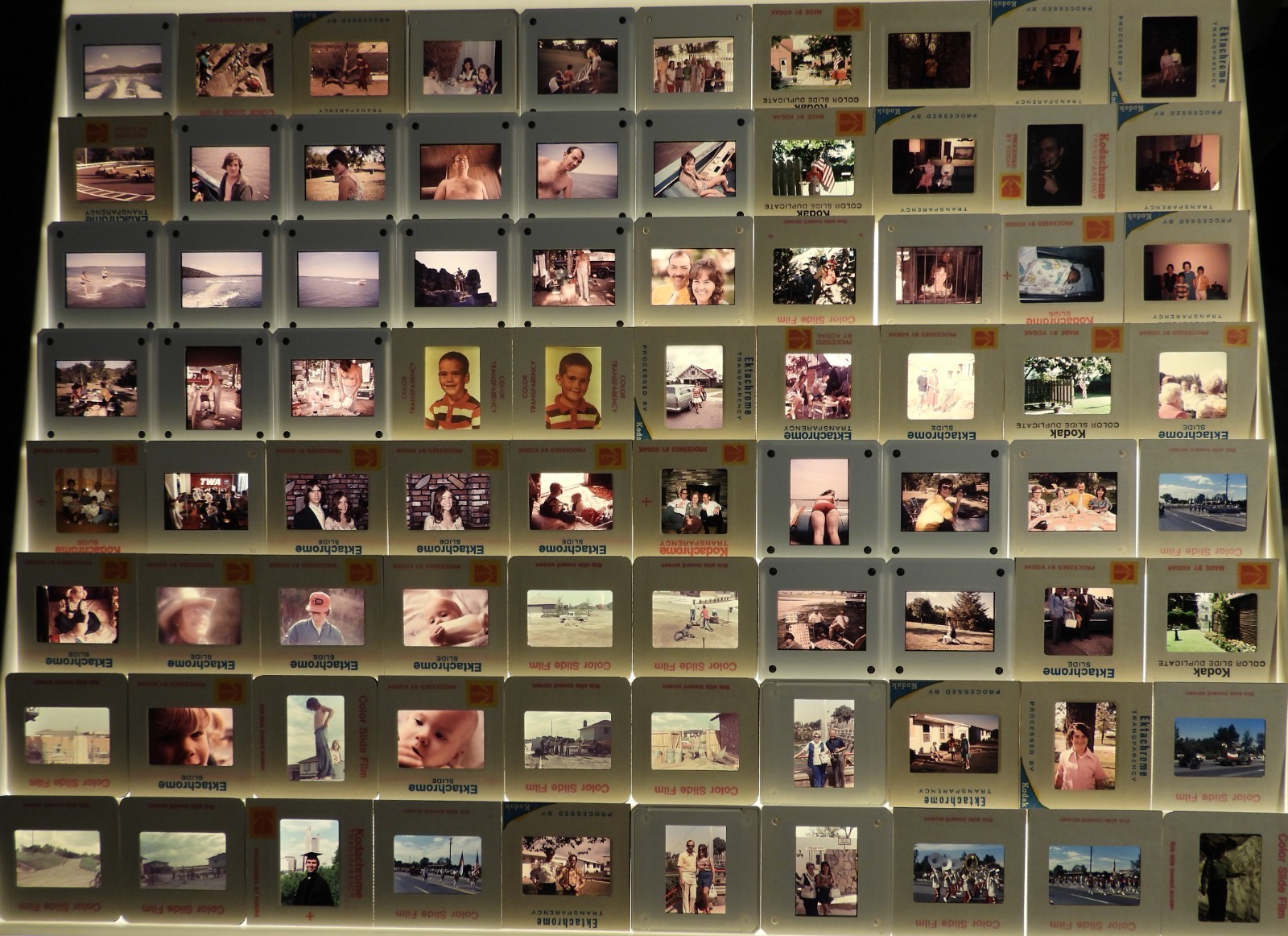 #3 Lot 80 Vtg 1970s Color Photo SLIDES American Family Home Life Men Women Kids