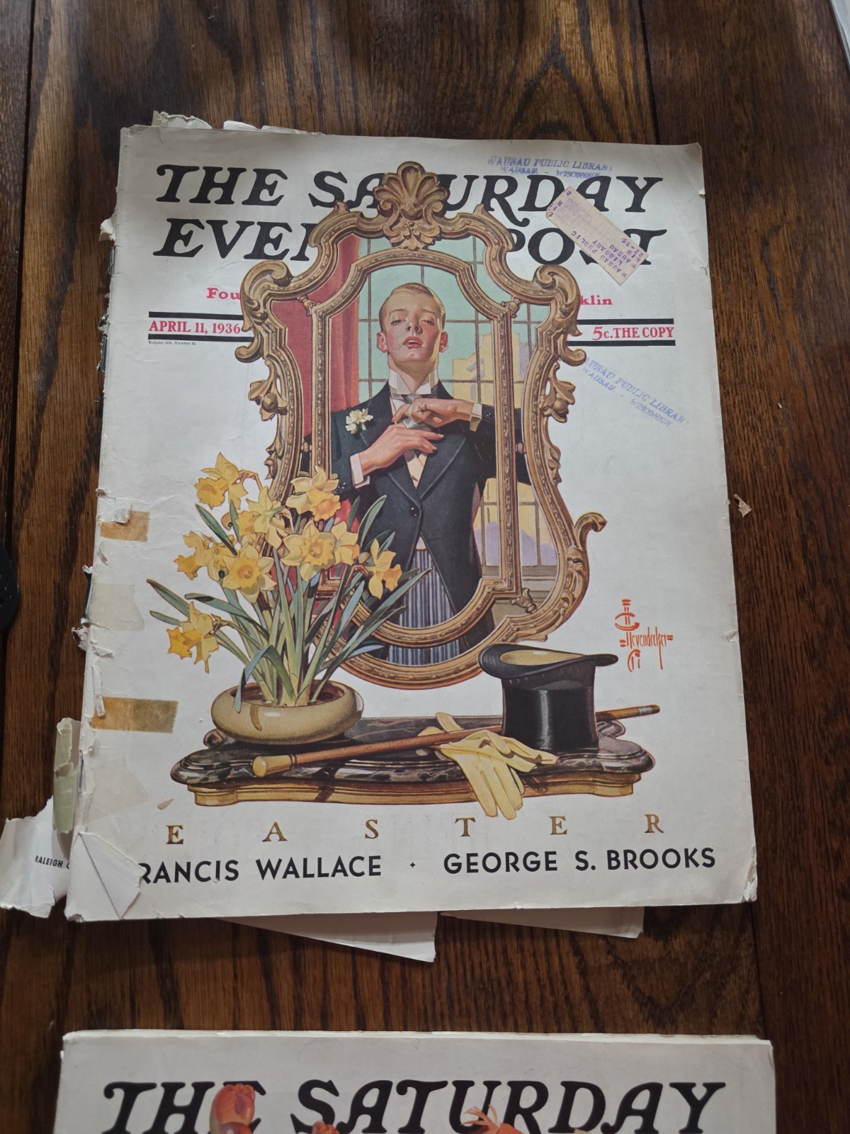 April 11, 1936 Saturday Evening Post Cover By  J.C. Leyendecker 