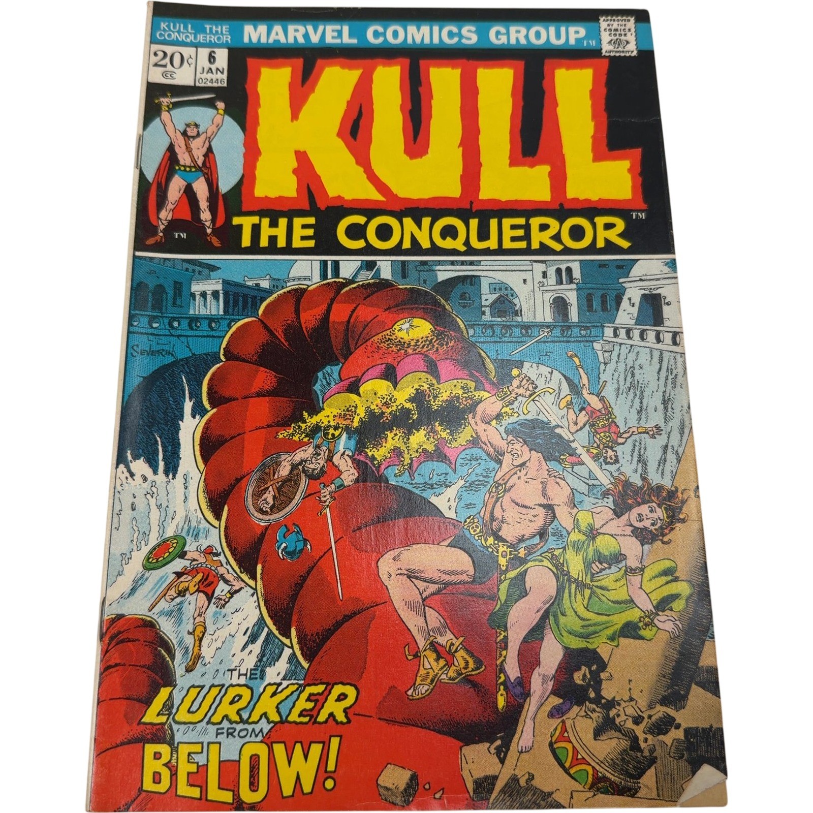Kull the Conqueror #6 Marvel Comics 1973 Comic Book Lurker Below Vintage Used