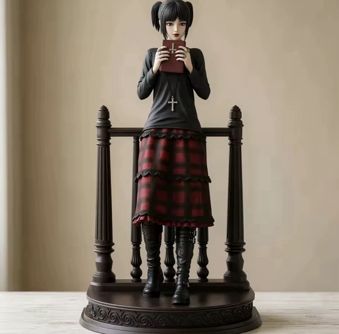 Mikasa Ackerman Gothic Style 30cm PVC Anime Figure Statue Collectible Doll