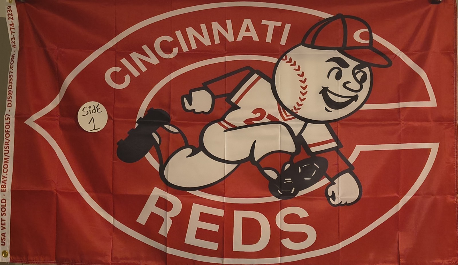 MLB Cincinnati Reds D1 Baseball 2 Sided Full Color 3x5 Flag