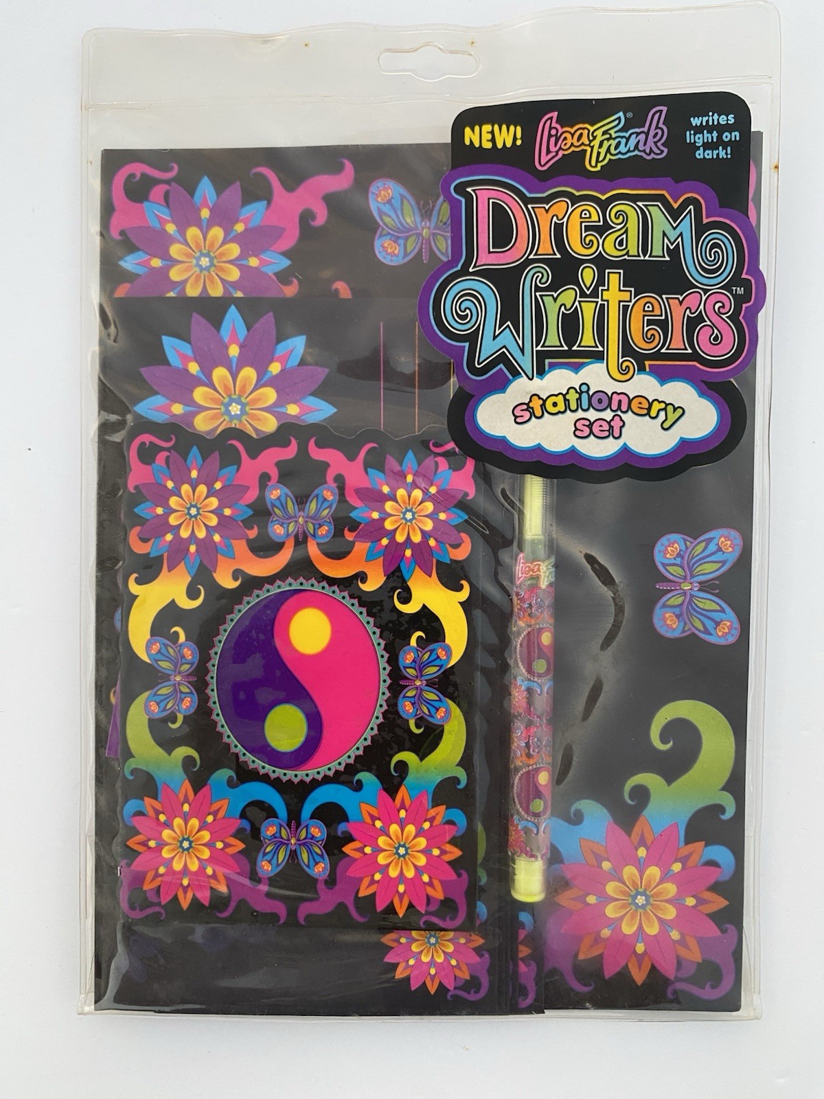 Vintage Lisa Frank Dream Writers Stationery Set Yin Yang Butterflies NOS Sealed