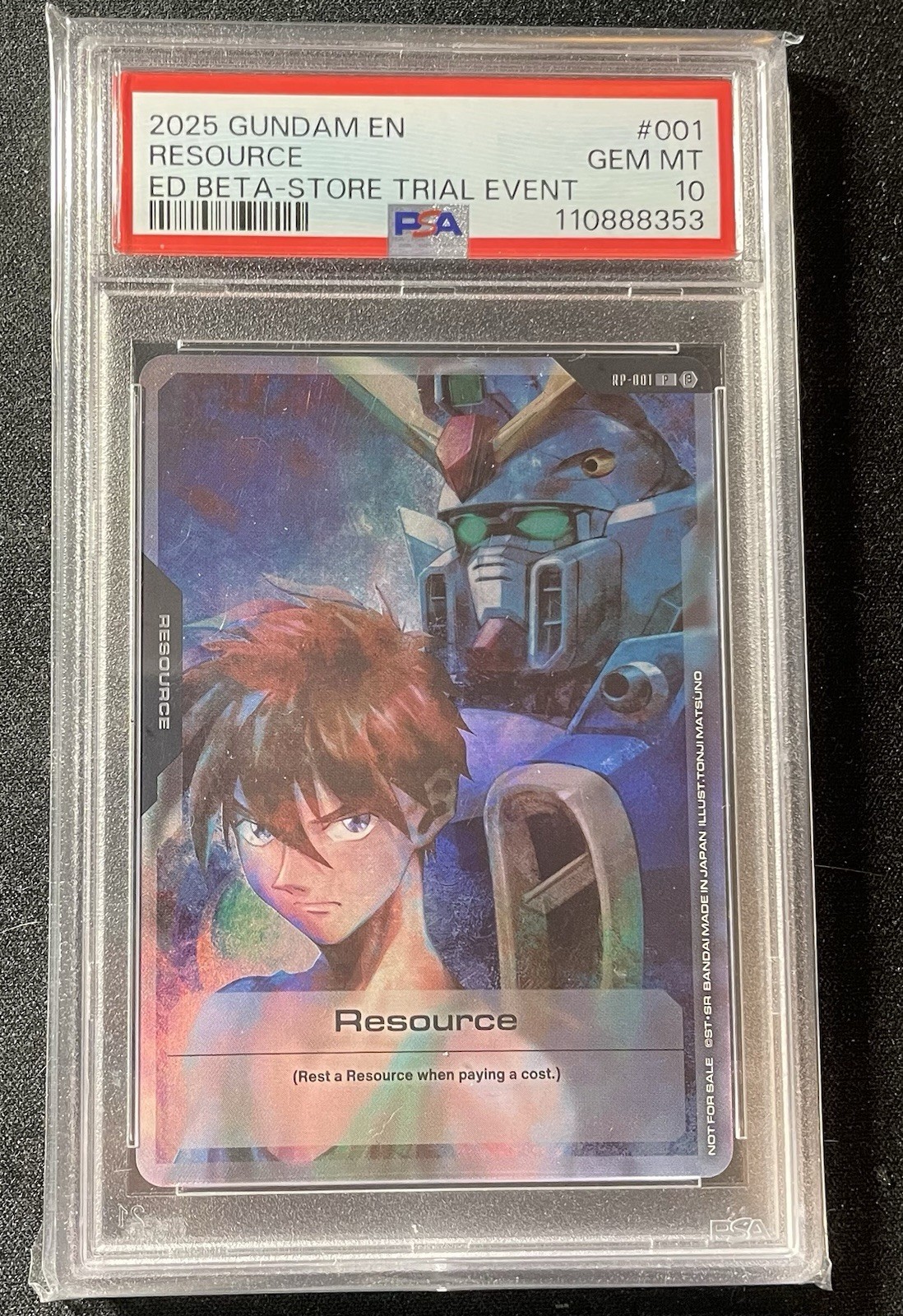 2025 GUNDAM EDITION BETA PROMOS EVENT EXCLUSIVE #001 RESOURCE PSA 10