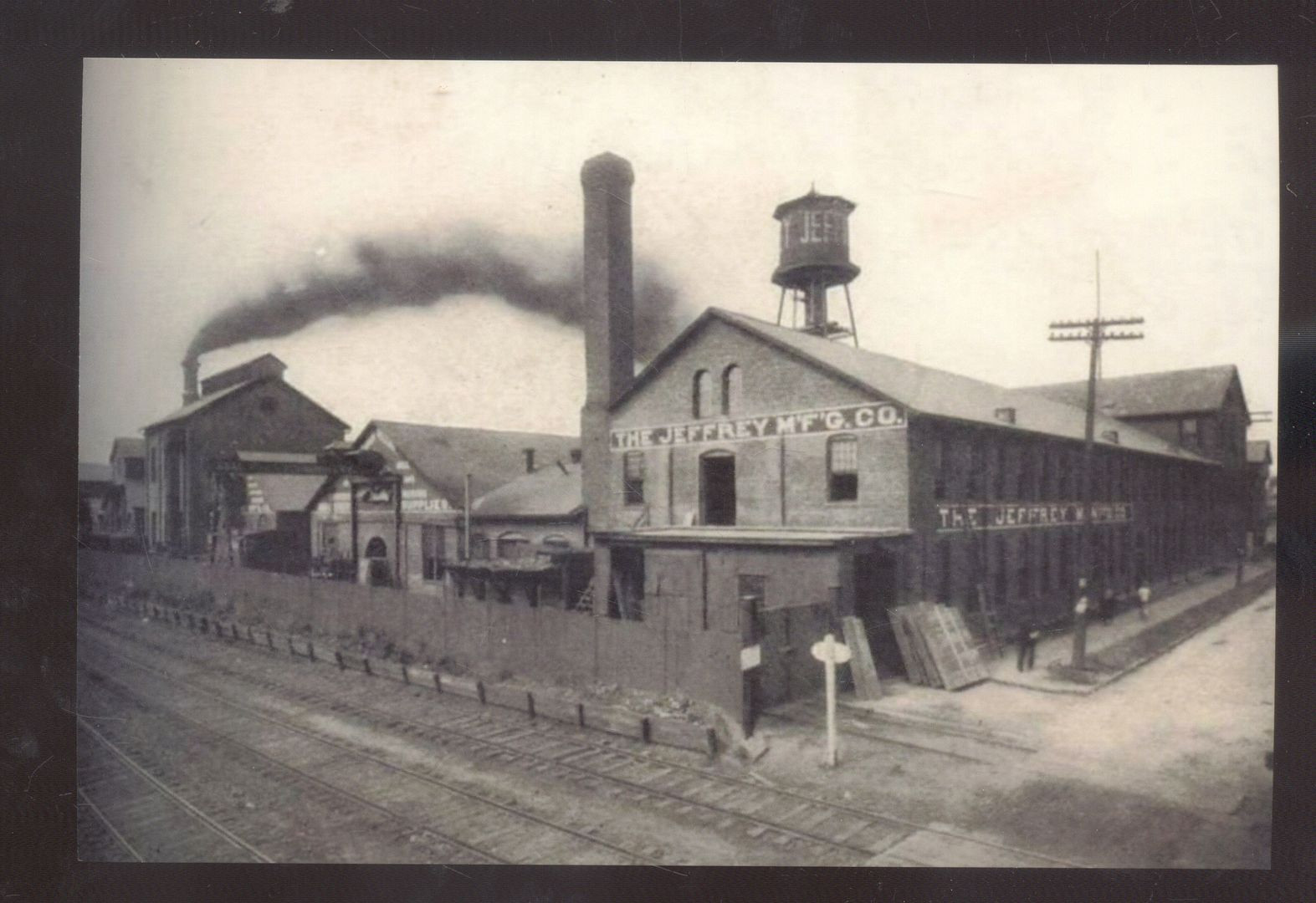 REAL PHOTO COLUMBUS OHIO JEFFREY MANUFACTURING COMPANY POSTCARD COPY